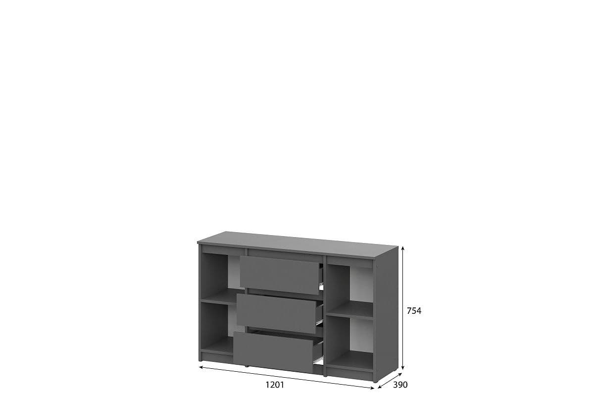 Комод 3 ящика двухстворчатый (Денвер, модульная) - фото 3