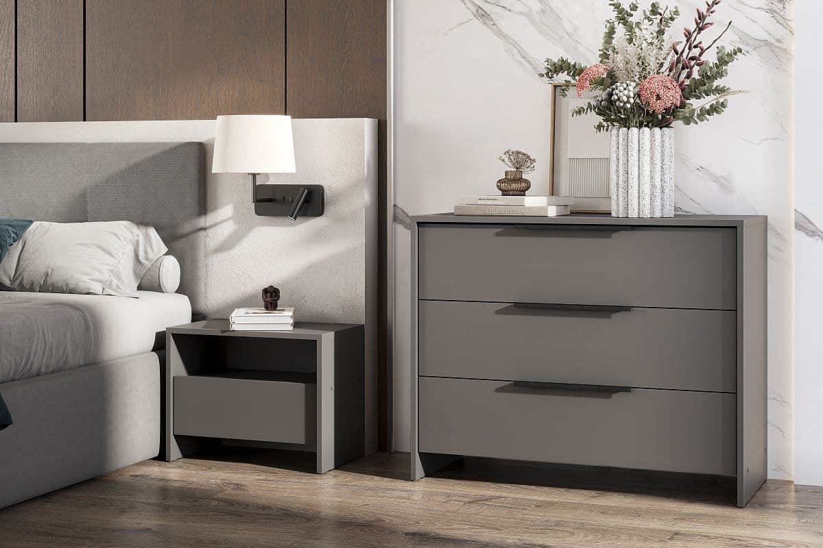 Комод 3 ящика Камелия Графит - фото 4