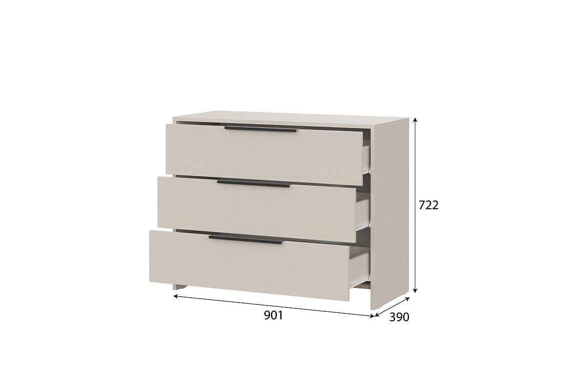 Комод 3 ящика Камелия Меланж - фото 3