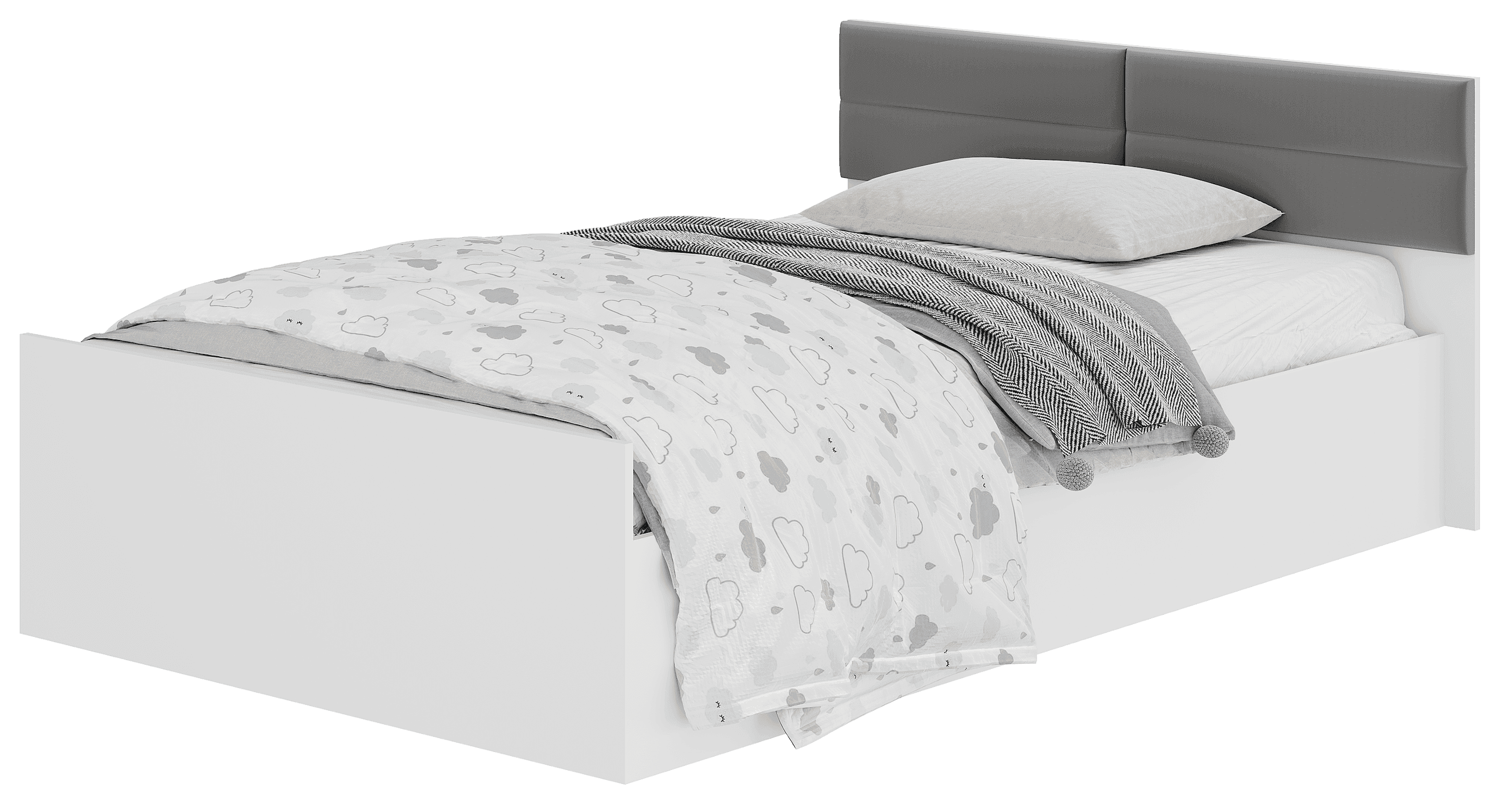 Кровать 1200 КР-08 (Фьюжн, модульная)