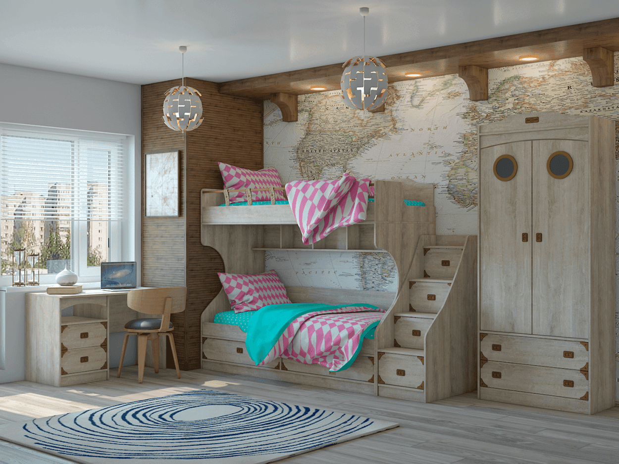 Кровать 2-х ярусная сек. 2 (Мираж-1, модульная) - фото 2