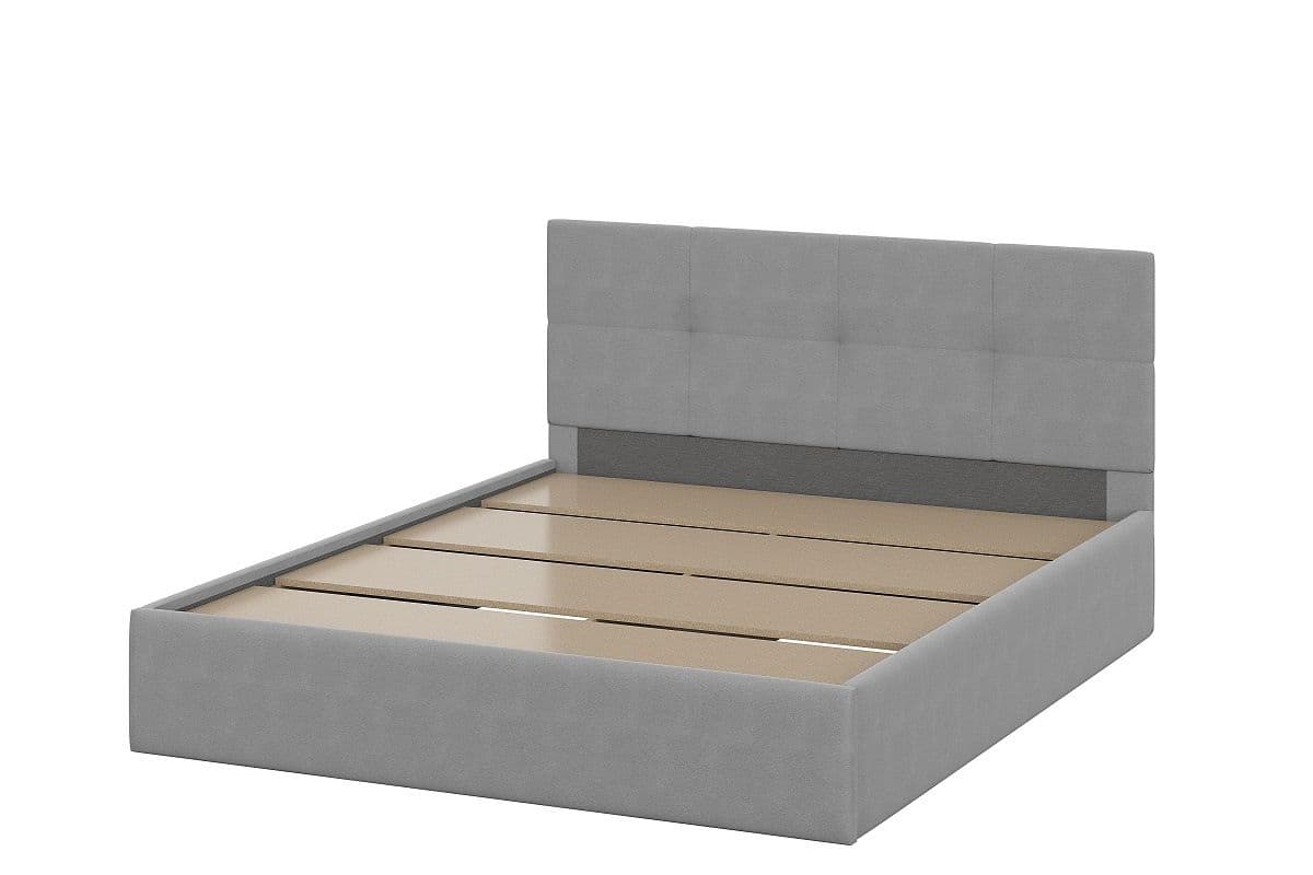 Кровать № 4 мягкая (1600) Серый - фото 2