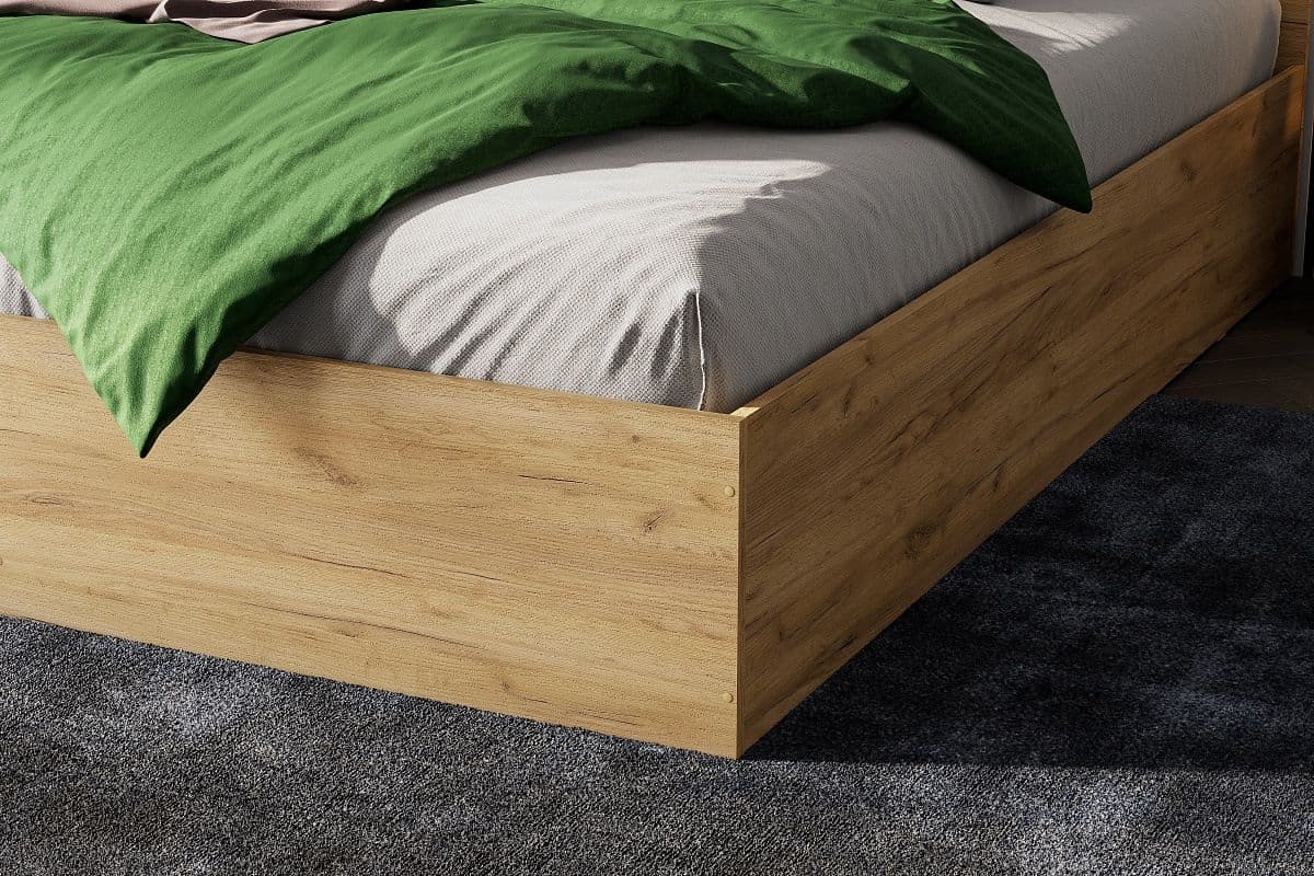 Кровать двойная 1600 (Дольче Дуб Золотой, модульная) - фото 4