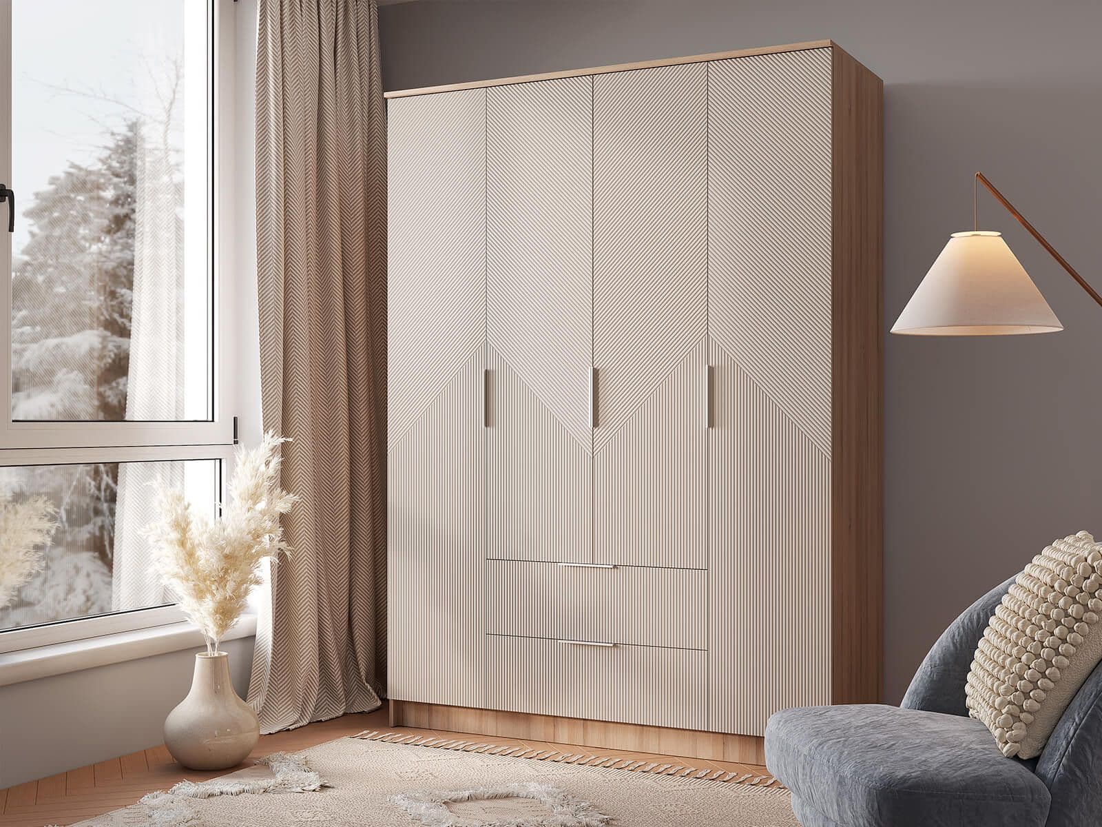 Шкаф 4-х створчатый ШК-11 Эмилия