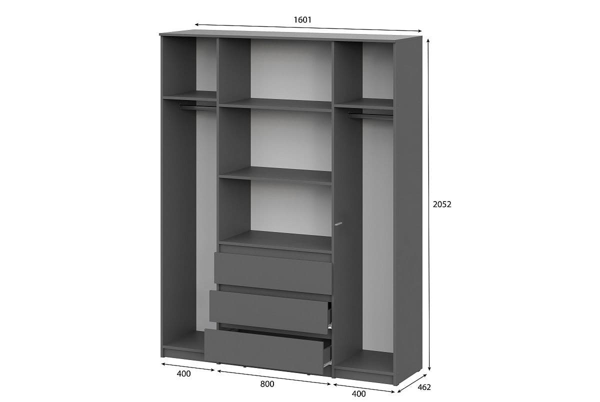 Шкаф четырехстворчатый (Денвер, модульная) - фото 3