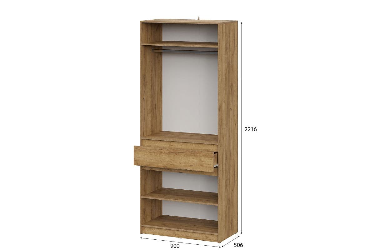 Шкаф двухстворчатый с ящиком (Авиньон, модульная) - фото 3