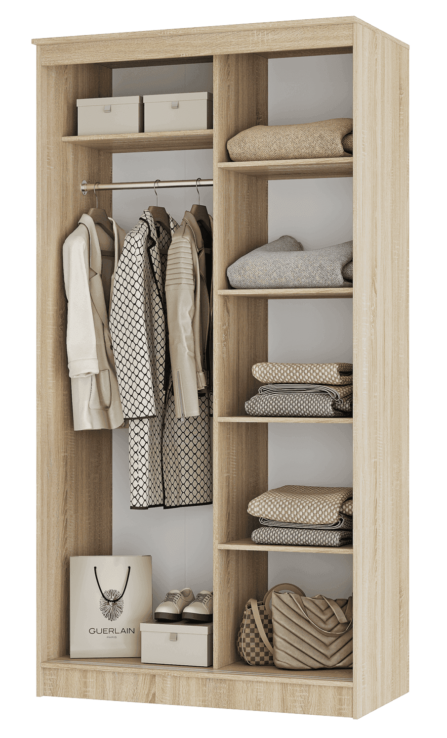 Шкаф-купе 1140 (Сакура Сонома, модульная) - фото 2