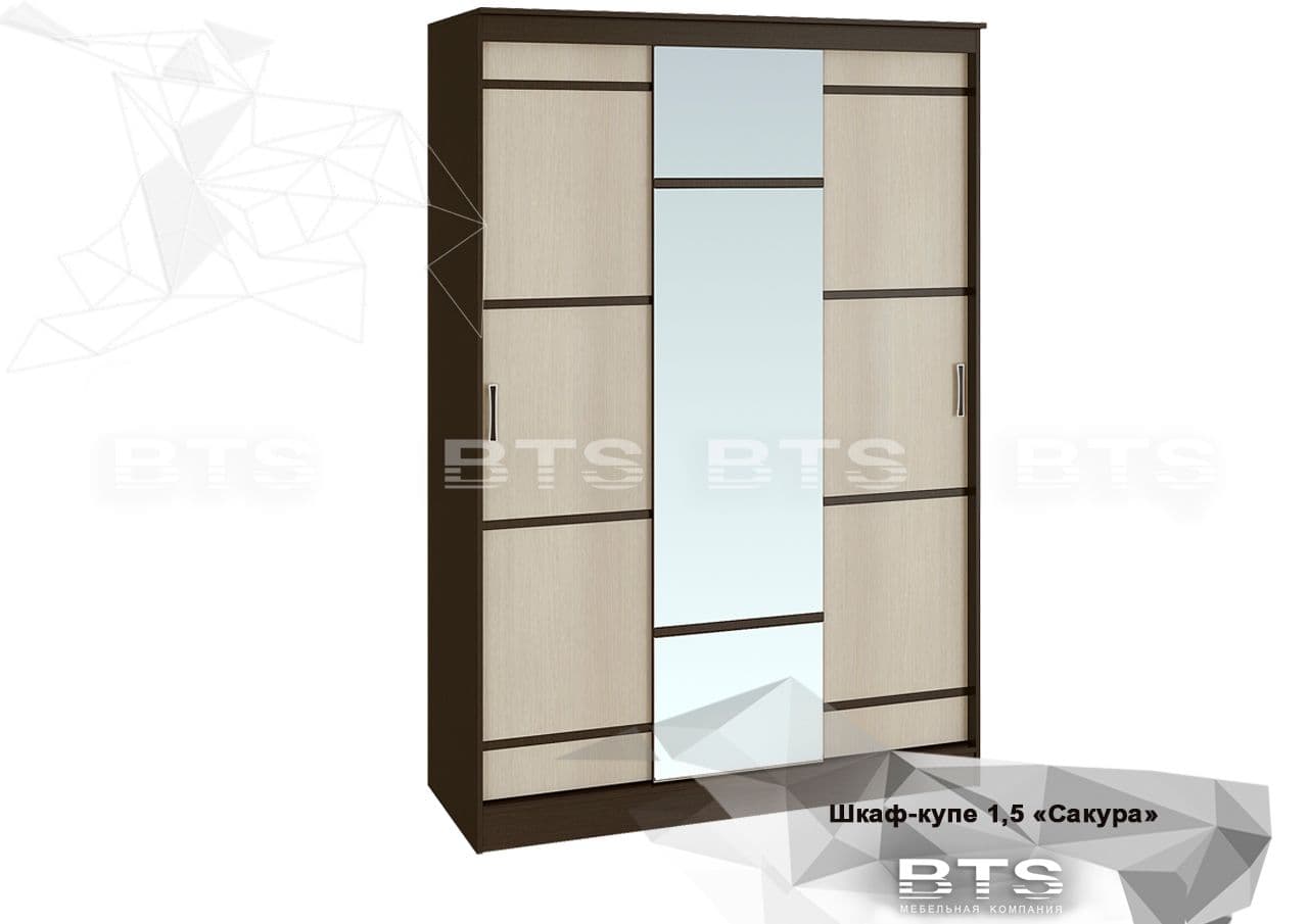 Шкаф-купе 1500 (Сакура, модульная)