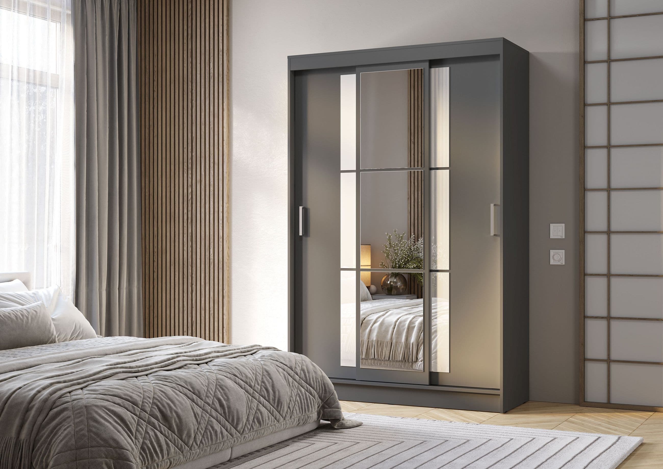 Шкаф-купе Денвер ШКК-03 Графит - фото 4