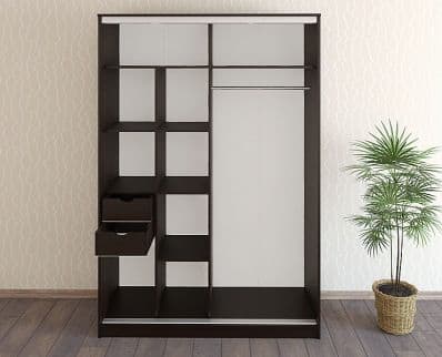 Шкаф-купе ПШ-2.9 Вставка МДФ Стекло черное - фото 2