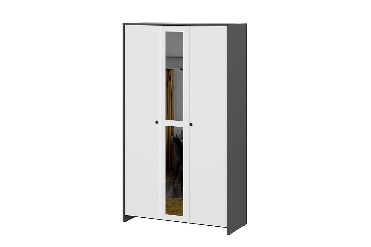Шкаф трехстворчатый (Дольче Графит, модульная)