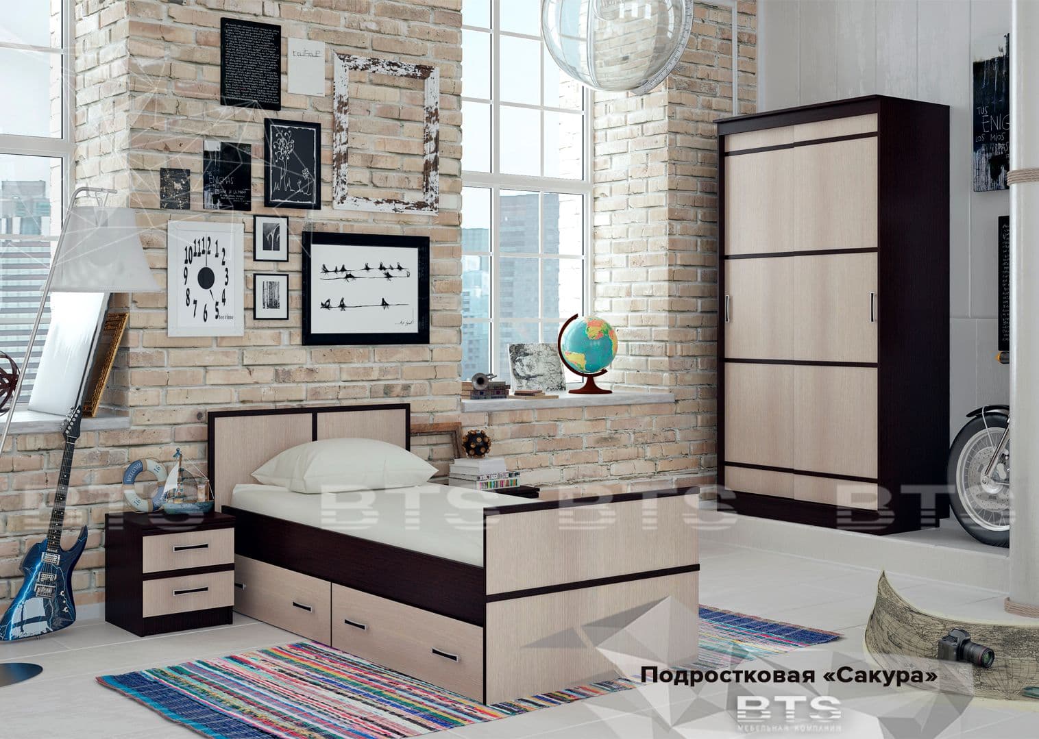 Шкаф угловой (Сакура, модульная) - фото 5