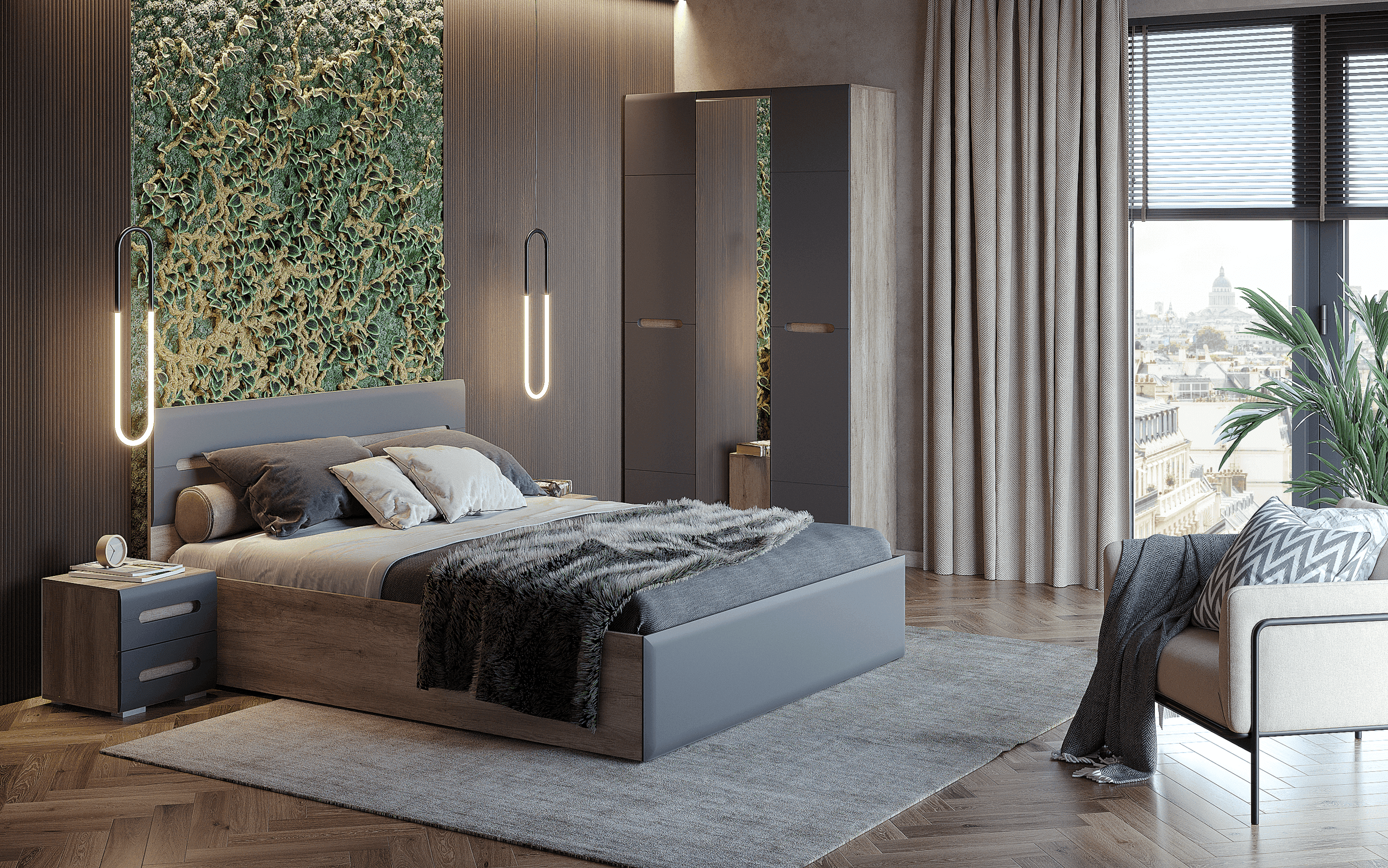 Спальня Наоми Графит