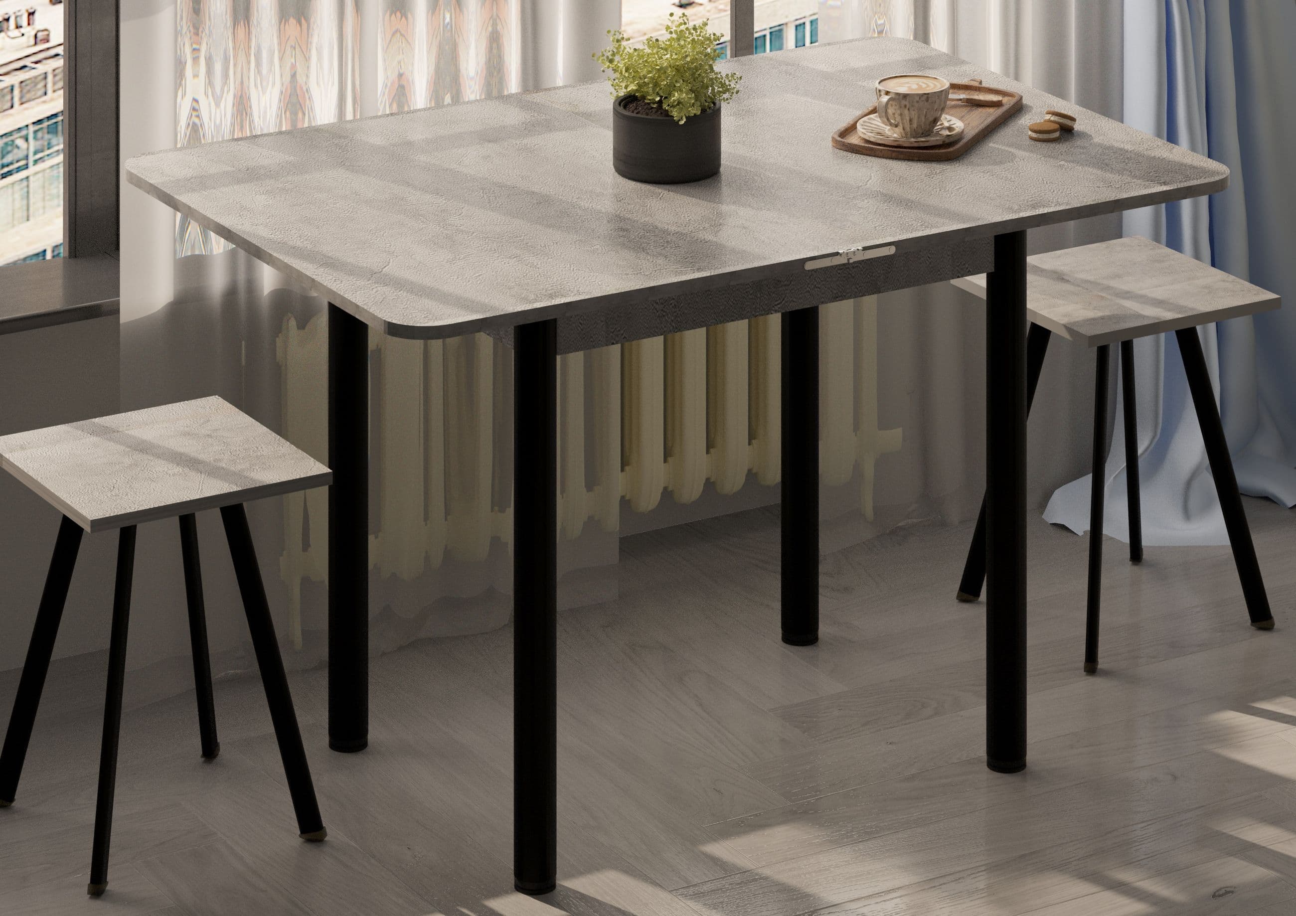 Стол поворотно-откидной Цемент - фото 2