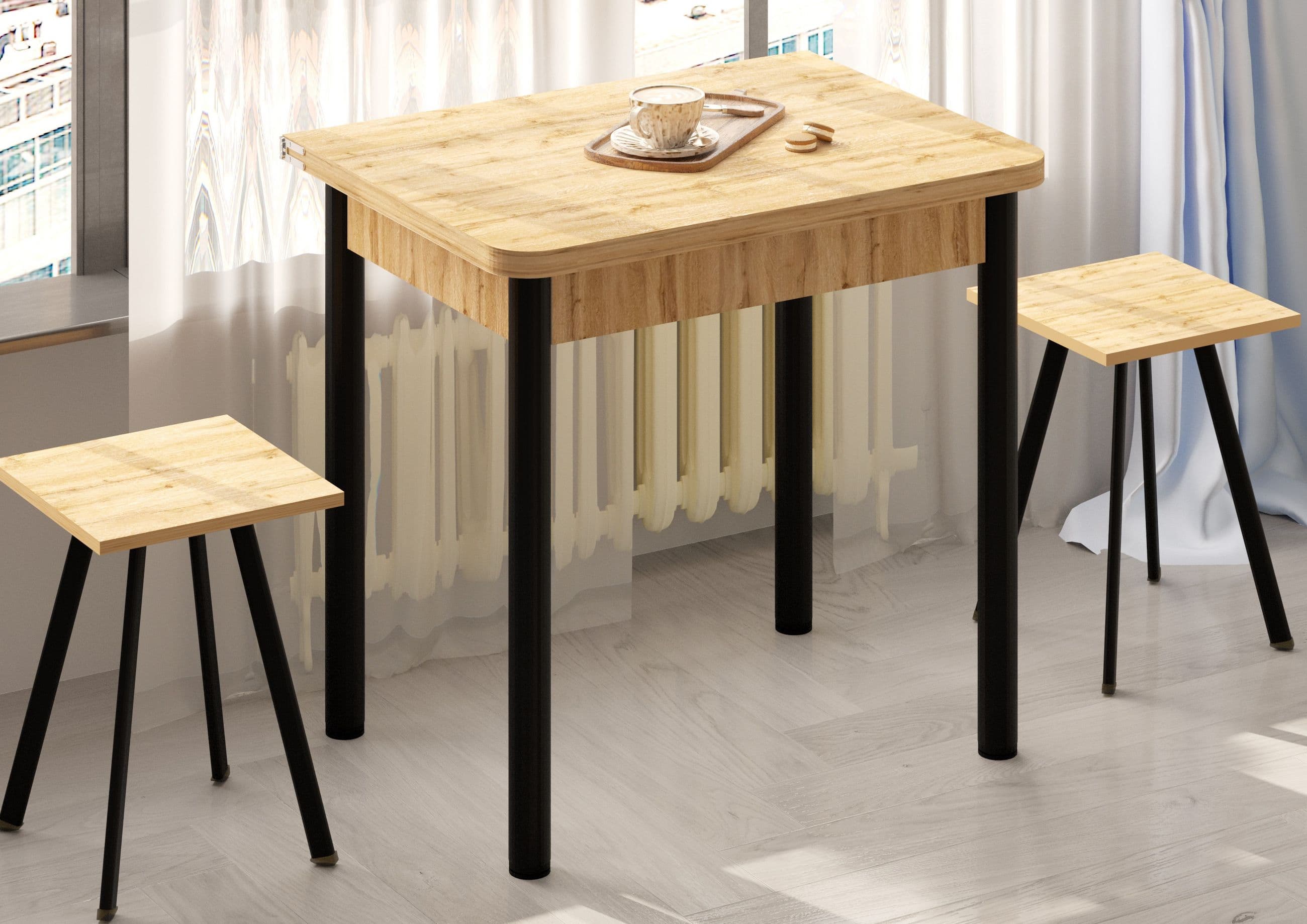 Стол поворотно-откидной Дуб Вотан