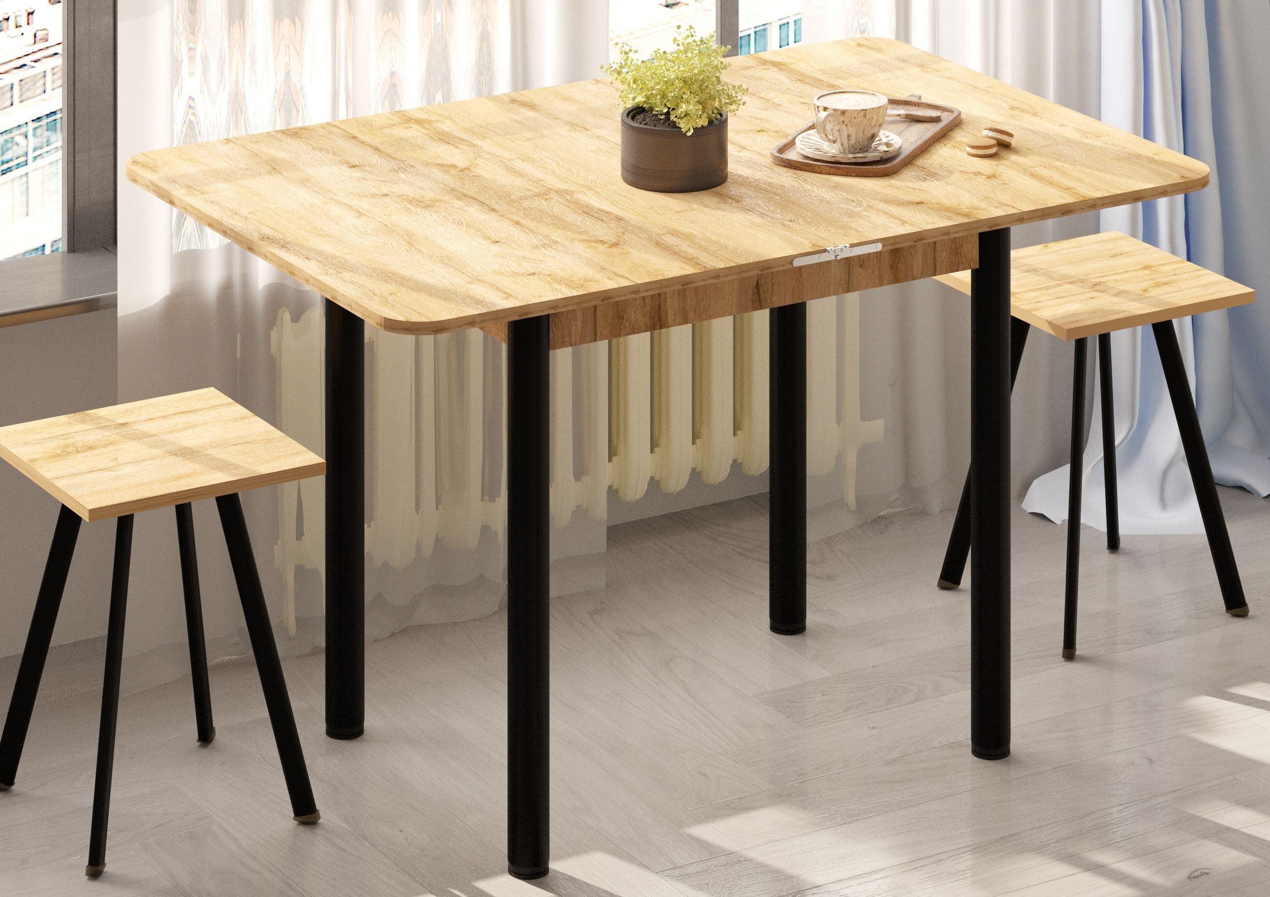 Стол поворотно-откидной Дуб Вотан - фото 2