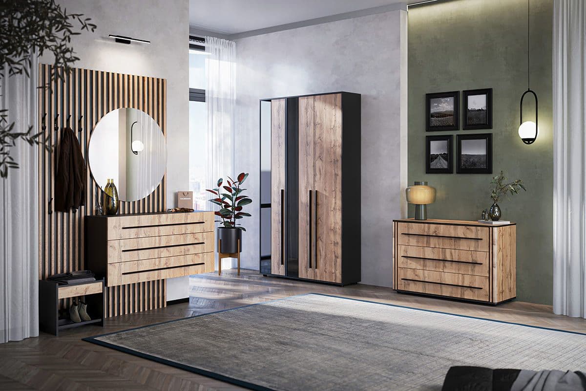 Тумба подвесная с зеркалом сек. №1 (Аэлита, модульная) - фото 4