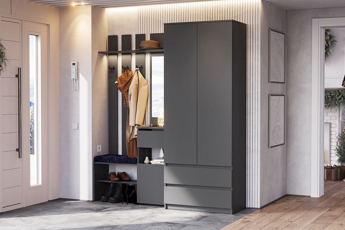 Вешалка с зеркалом (Денвер, модульная) - фото 4