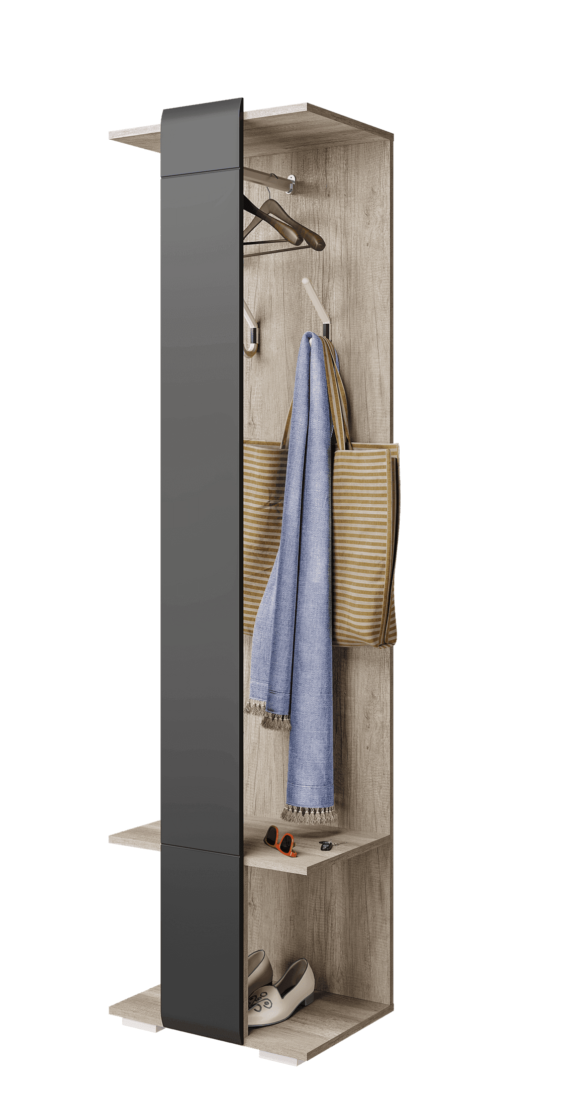 Вешалка ВШ-02 (Наоми Графит, модульная)