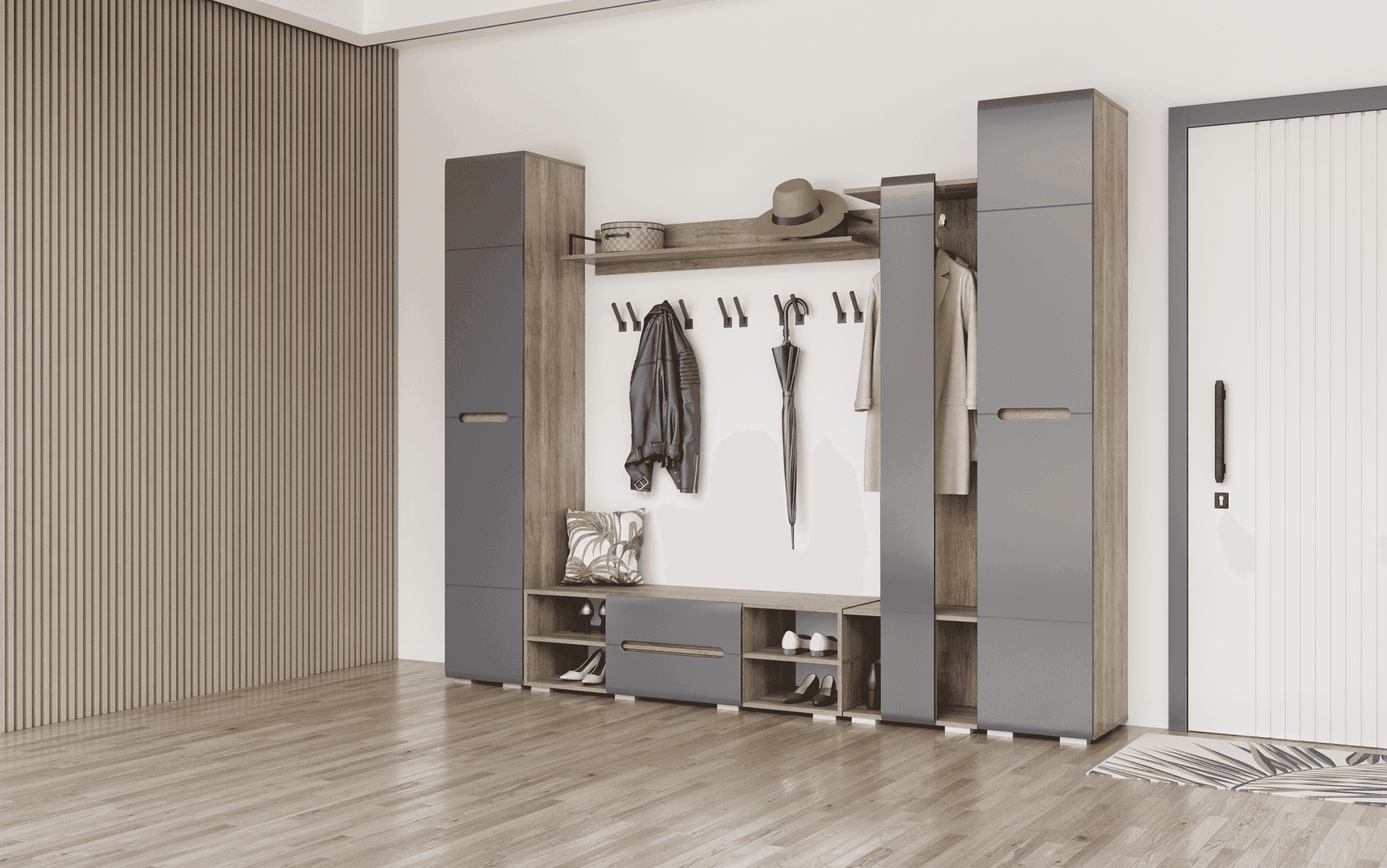 Вешалка ВШ-02 (Наоми Графит, модульная) - фото 3