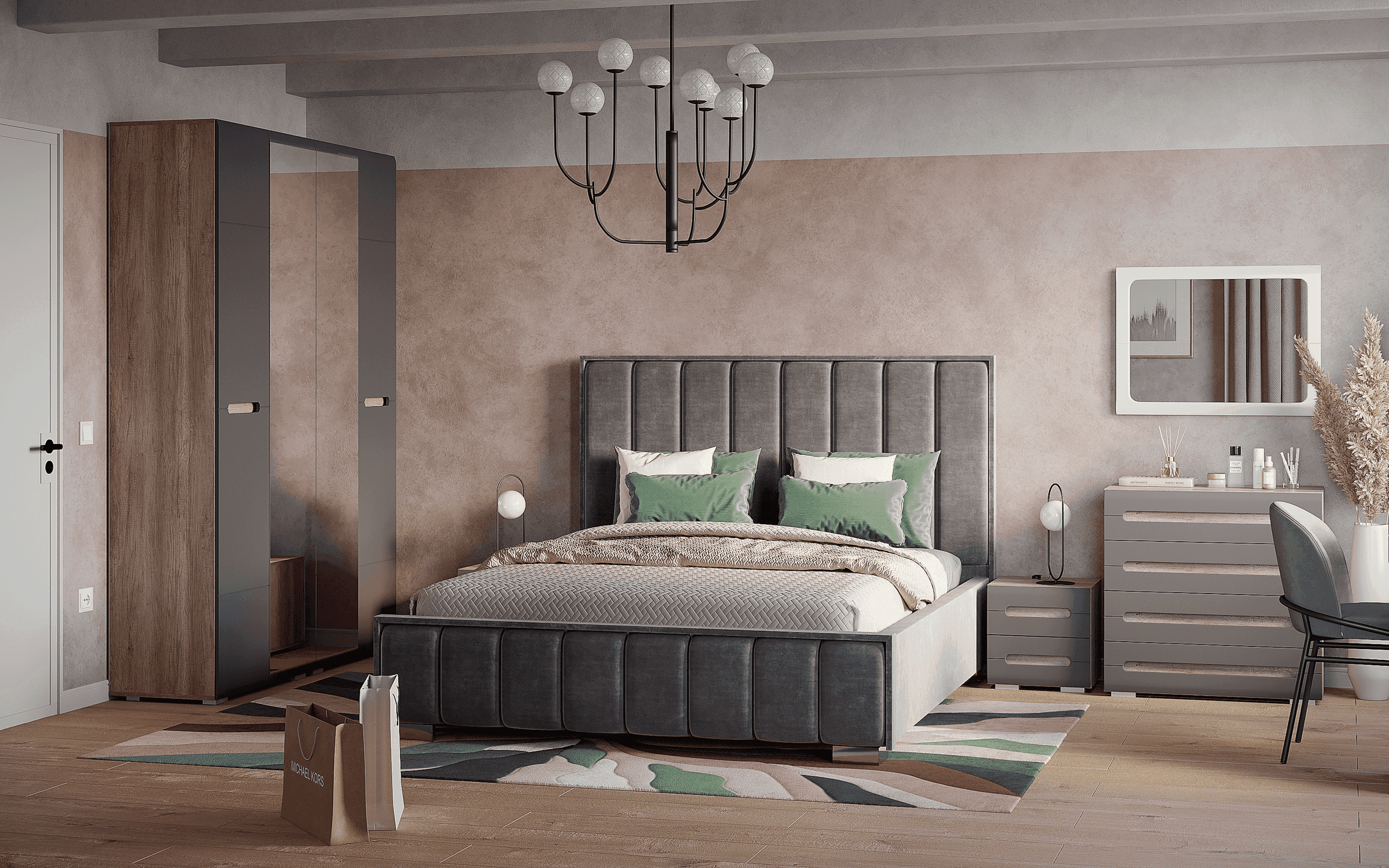 Зеркало З-03 (Наоми Графит, модульная) - фото 2