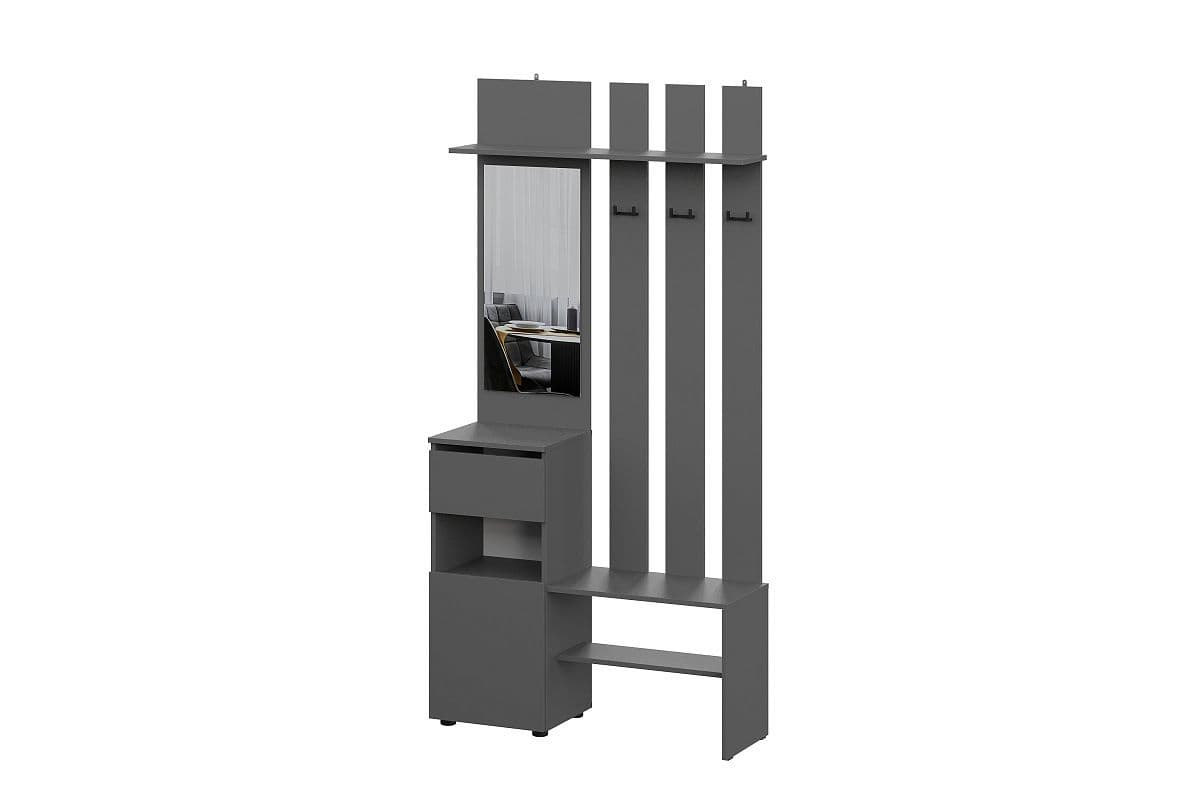 Вешалка с зеркалом (Денвер, модульная)